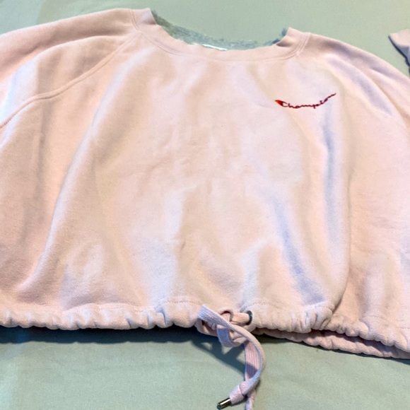 Authentic Champion Cinch waist Cropped Sweatshirt/ XL - Picture 5 of 6